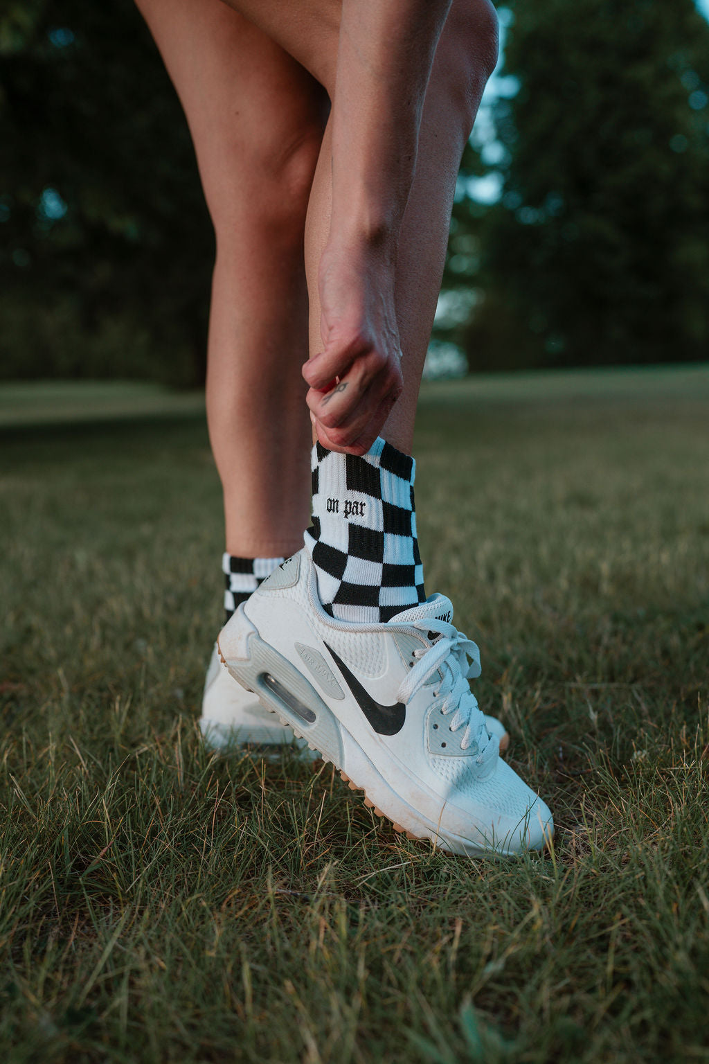 On Par Sock - Black Check