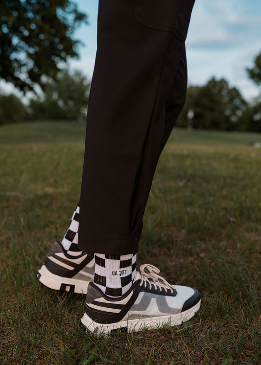 On Par Sock - Black Check