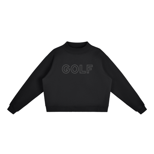 Embroidered GOLF Mock-Neck Sweatshirt