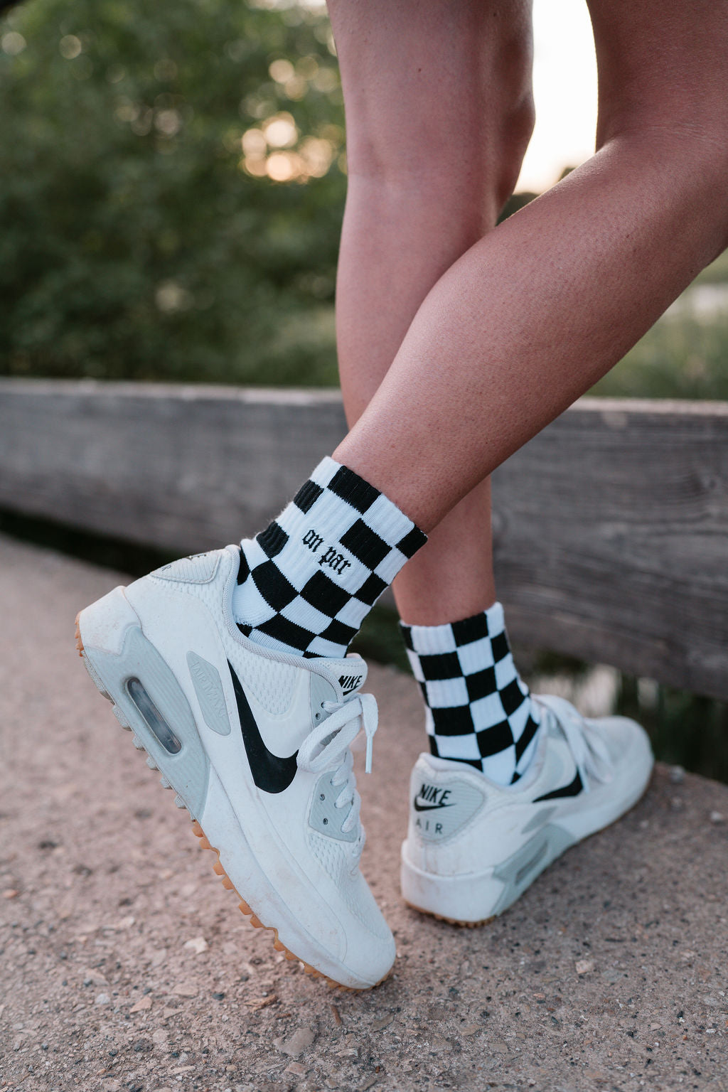 On Par Sock - Black Check