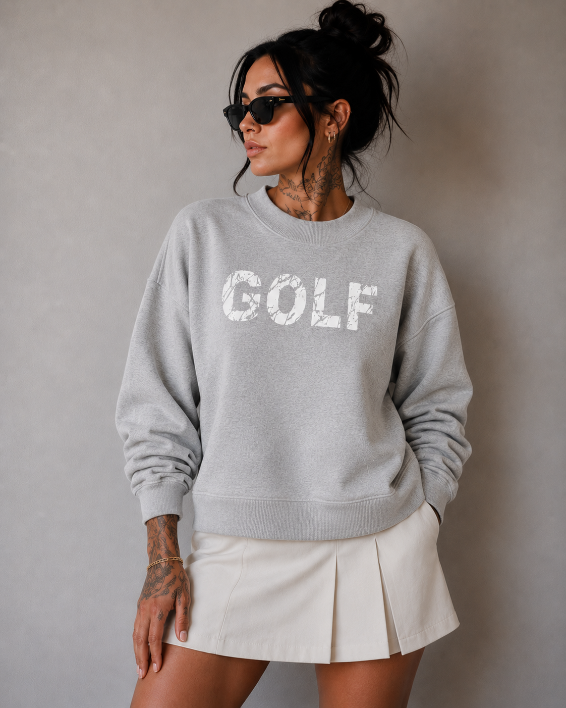 GOLF Fleece Mock-Neck Crew Sweatshirt
