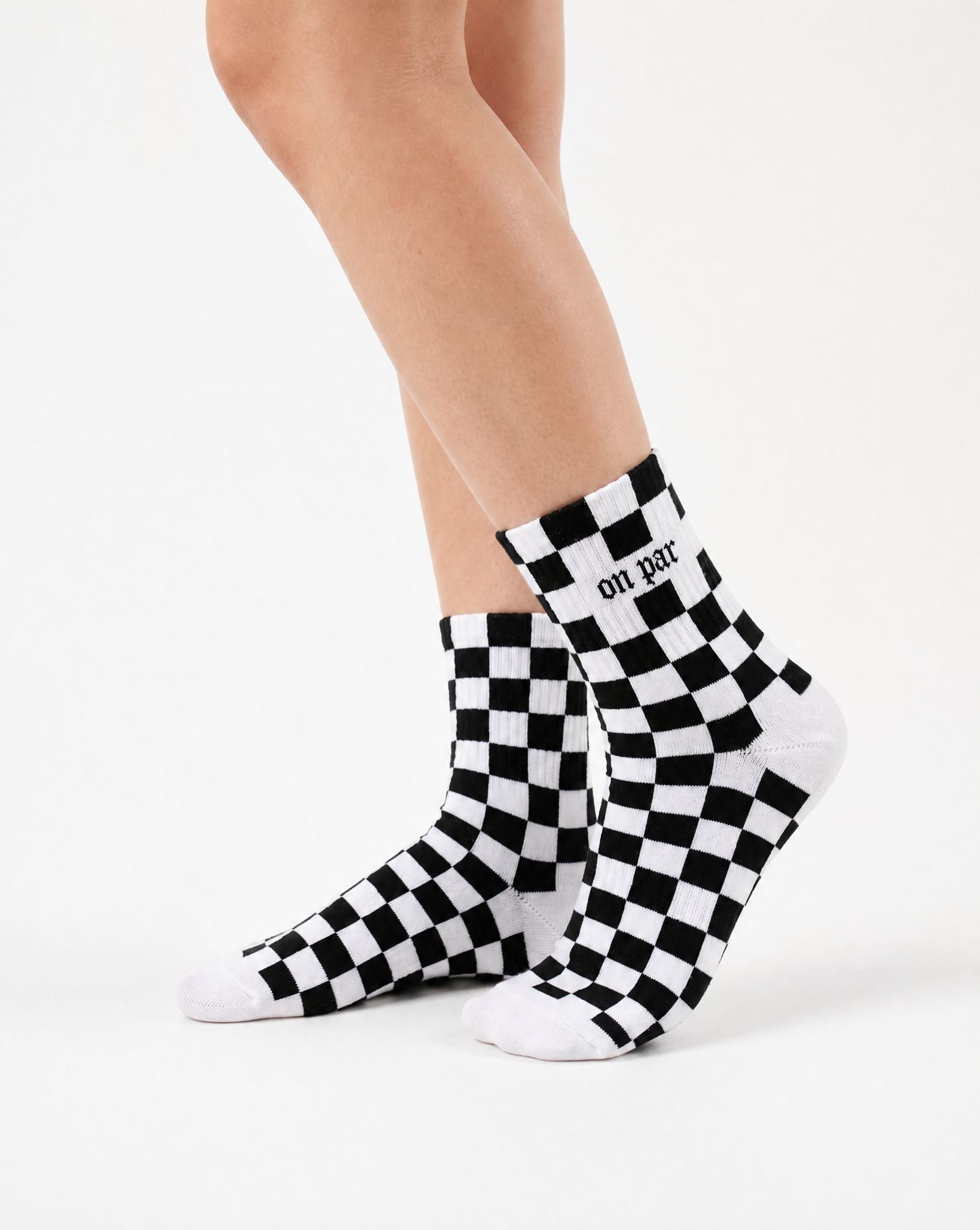 On Par Sock - Black Check