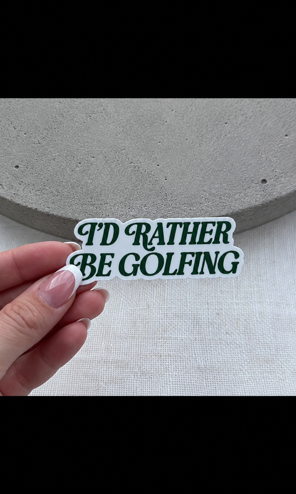 I’d Rather Be Golfing Sticker